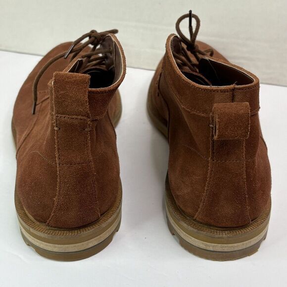 Clarks Men Foxwell Mid Brown Suede‎ Leather Lace Up Boot Cushion Plus Size 11.5 - Picture 7 of 10